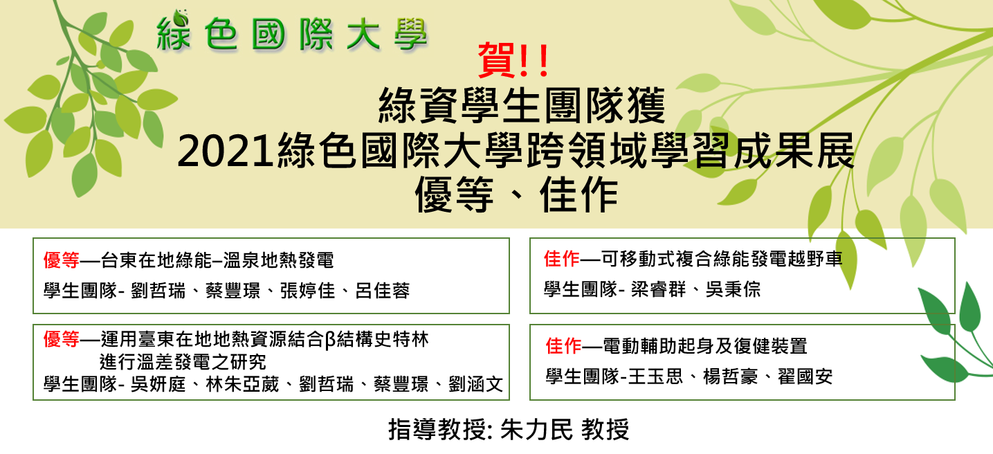2021綠色國際大學