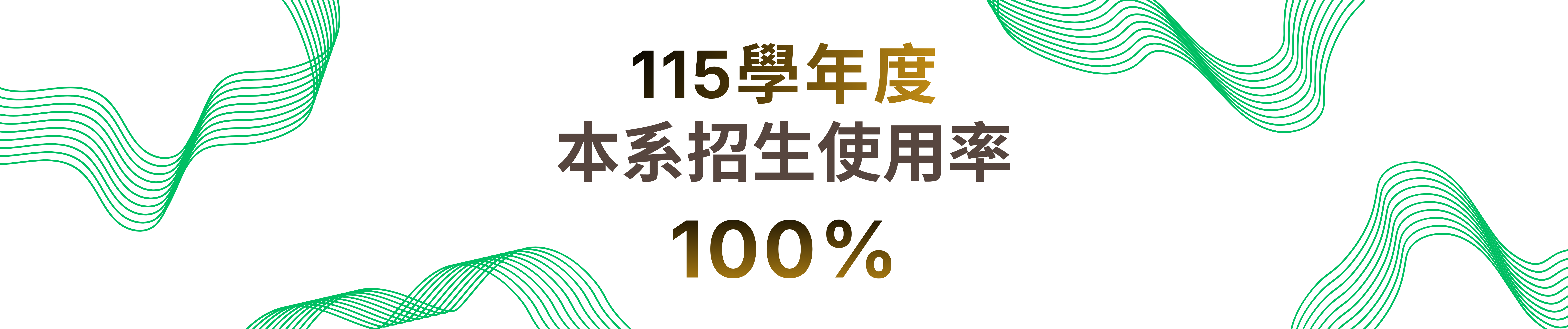 115學年度招生使用率100%
